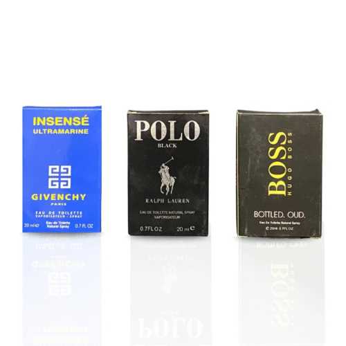 3 Testers (Givenchy Insense Ultramarine , Polo Black, Hugo Boss Bottled Oud)