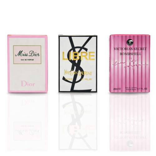 Pack of 3 Testers (Miss Dior Edp, YSL Libre Edp, Victoria Secret Bombshell Edp)