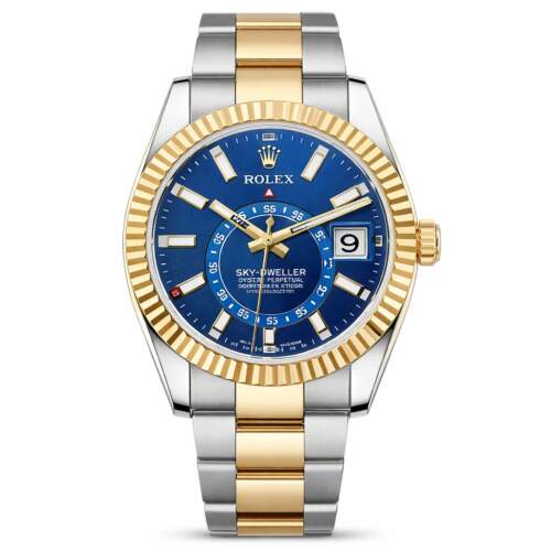 Rolex Sky Dweller Dual Tone Golden Bezel Blue Dial
