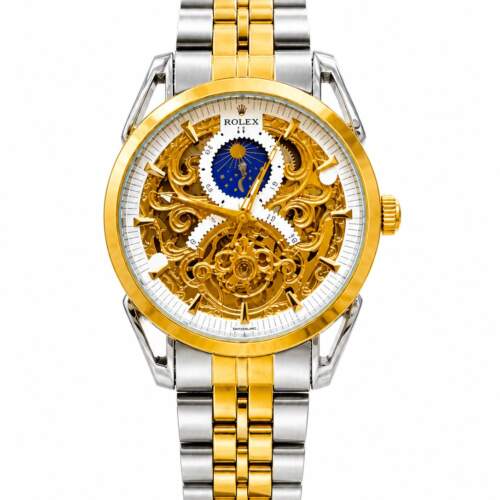 Rolex Tourbillion Moon Phase Dual Tone Chain White Dial Automatic