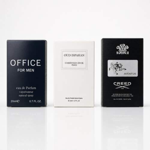 Pack of 3 Testers (Office For Men, Christian Dior Oud Ispahan, Creed Aventus)