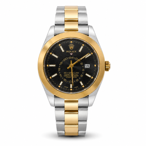 Rolex Sky Dweller Dual Tone Golden Bezel Black dial